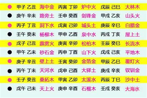 丁未五行|六十甲子纳音喜忌详解 丙午丁未天河水 五行精纪注解卷一